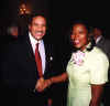 Angela E. Walker with the Honorable Togo West, Secretary of the Veterans Affairs.
