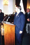 Jan Broucinek accepting his George Alexander Volunteer Serivce Award.